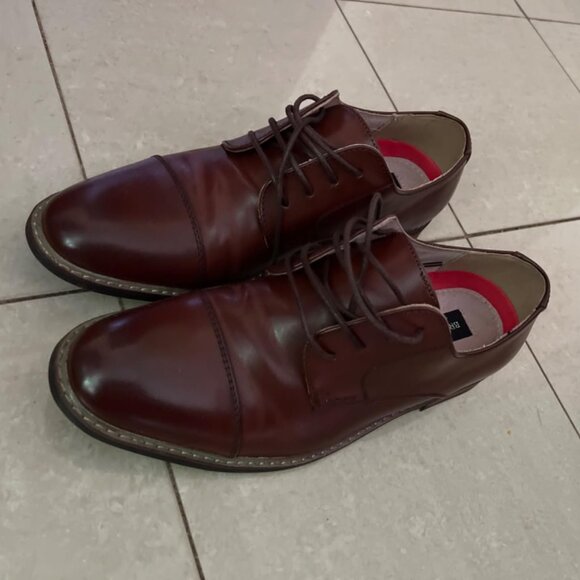 Bruno Marc Italy Men's 6-Dark/Brown Classic Modern Oxford Lace-Up Dress Shoes - Picture 2 of 11